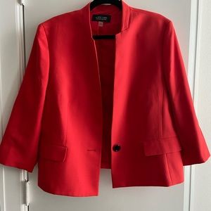 Red blazer, open front size 18